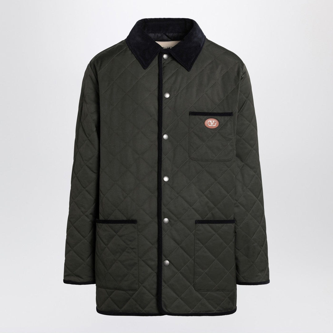 Coats & Jackets Valentino - Olive green quilted jacket with VLogo patch Brand