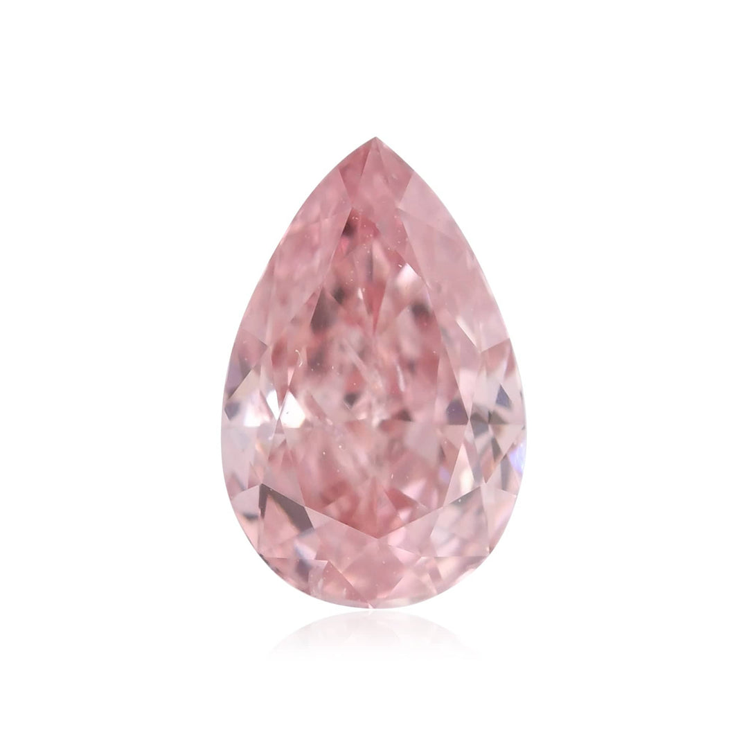 0.42 Carat Fancy Orangy Pink Pear Argyle Diamond I1 GIA Brand Color Diamond