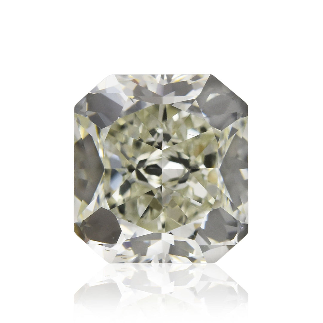 1.72 Carat Fancy Light Yellow Green Radiant Diamond SI1 GIA Brand Color Diamond