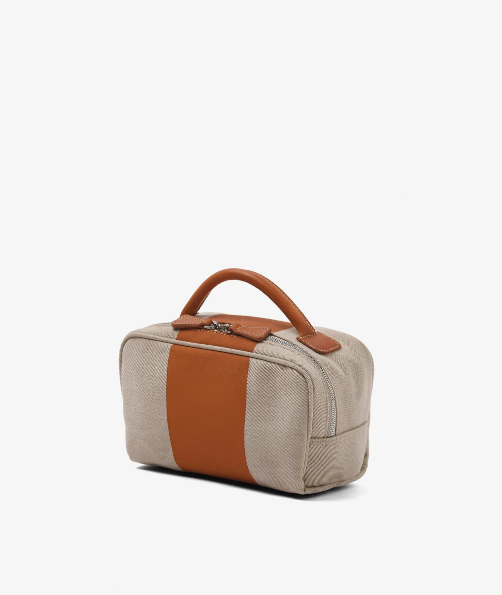 My Style Bags Cosmetic & Toiletry Bags My Style Bags Beauty Case Stripe - Sand My Style Bags Personalised Beauty Case Stripe - Sand Brand