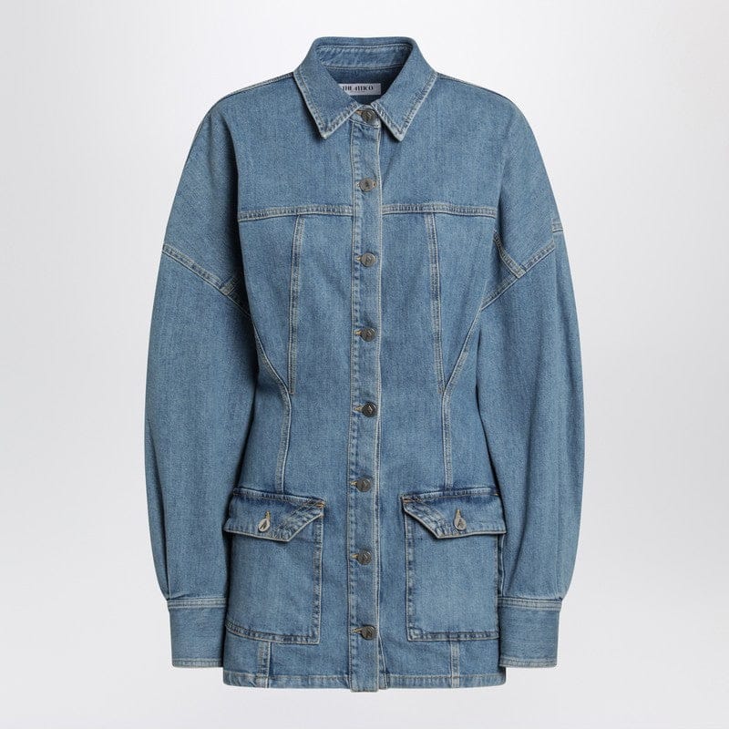 Dresses The Attico - Light blue denim mini dress - 42 IT Brand