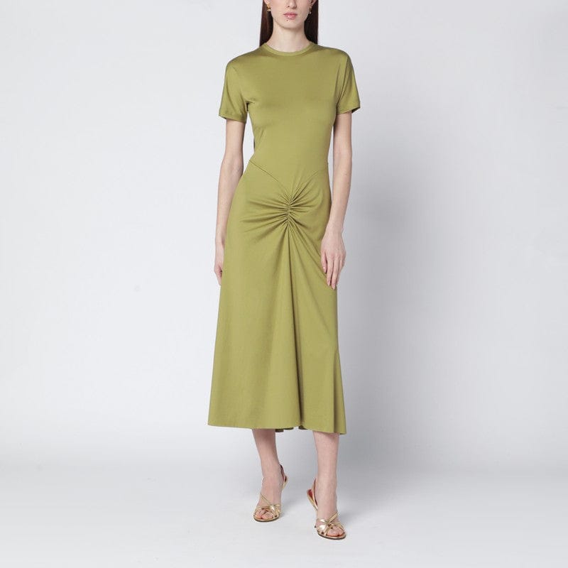 Dresses Victoria Beckham - Blaire dress with gathered waist in yellowish green - 6 UK Brand