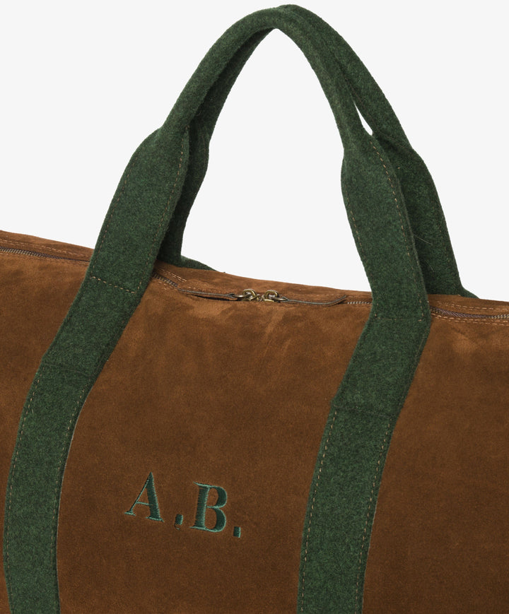 My Style Bags Personalised Boston Large Felt Duffel Bag – Green Brand Duffel Bag