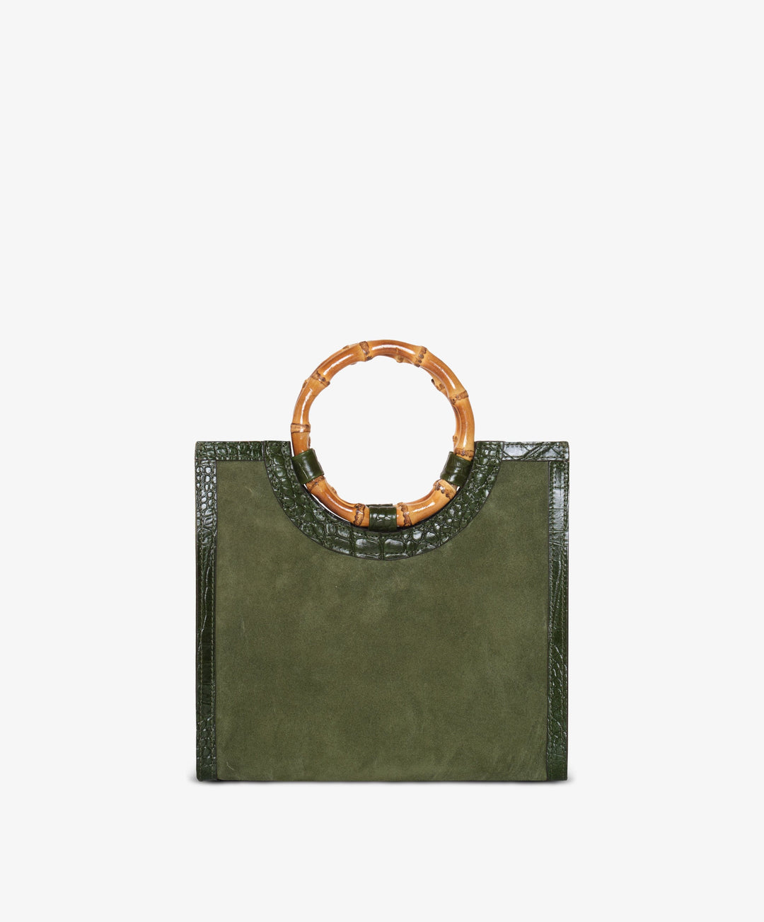 My Style Bags Personalised Bamboo Medium Deluxe Handbag – Green Brand Handbag