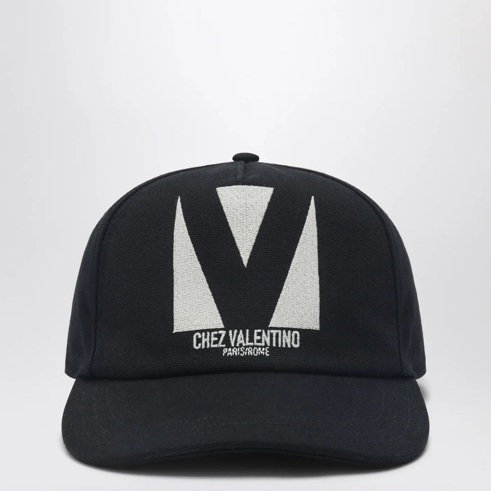 Valentino Garavani - Chez Valentino black baseball cap Brand Hats 57 EU
