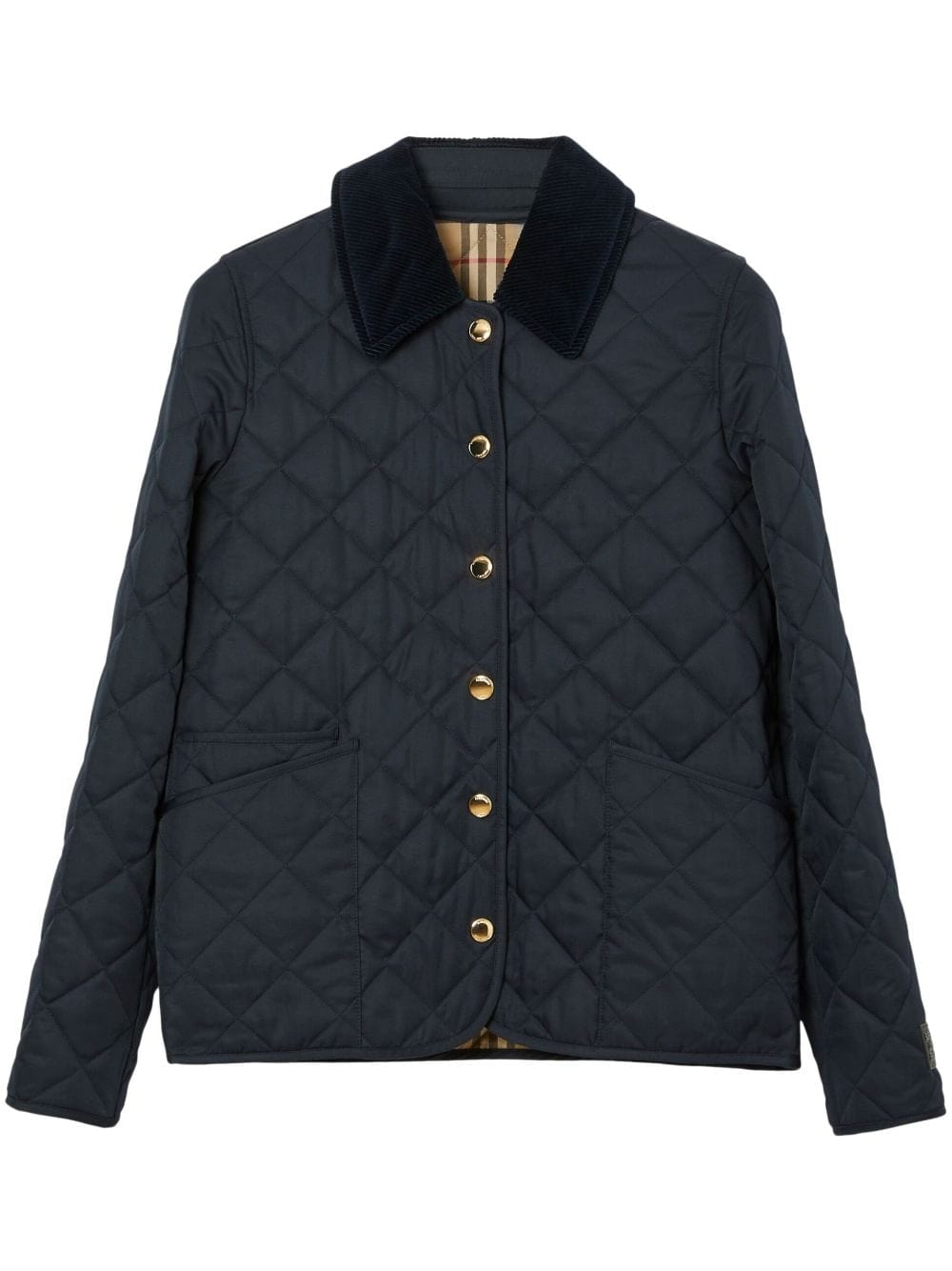 Burberry Jackets XS Burberry Diamond-Quilted Jackets Burberry midnight blue quilted jacket with corduroy collar.  Brand