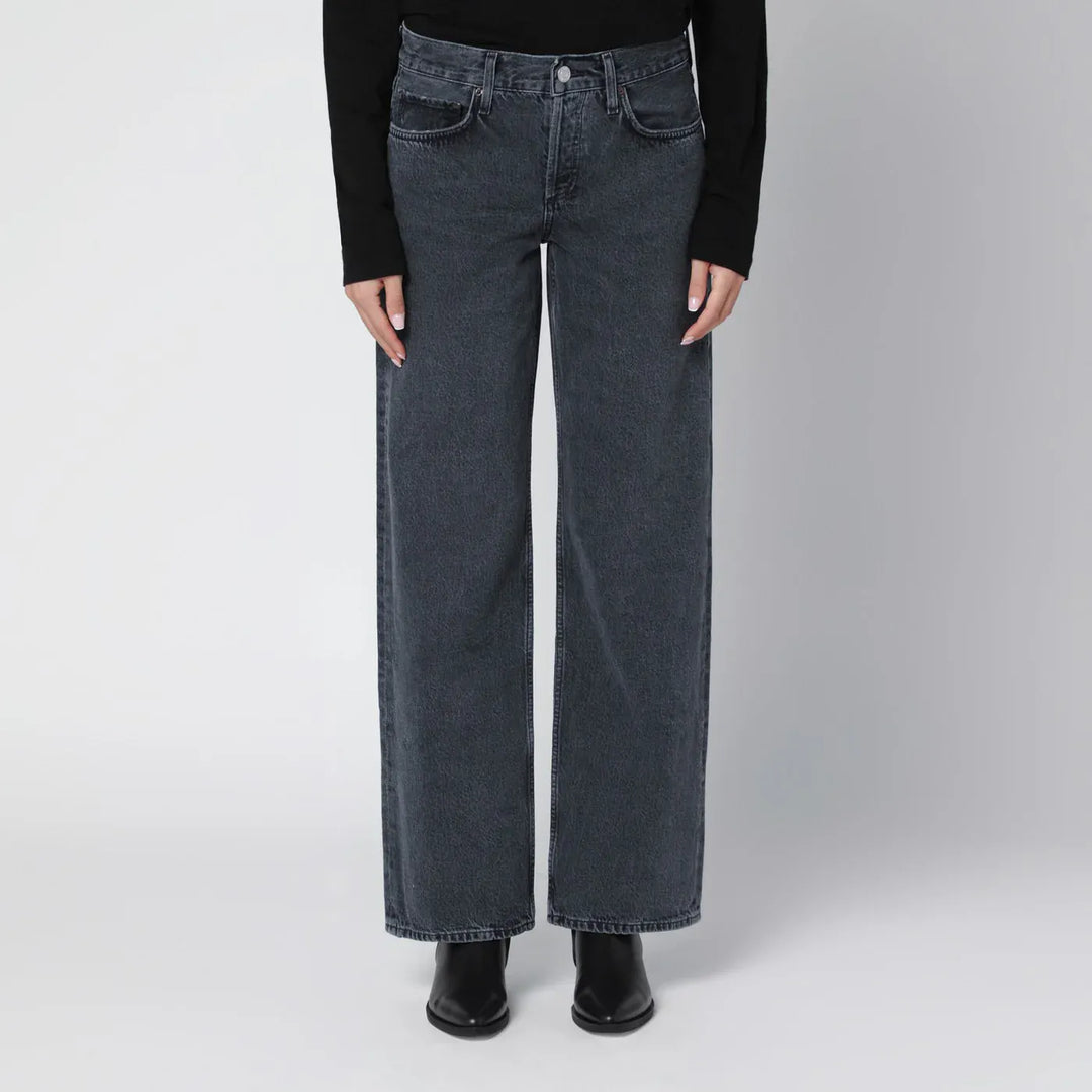 AGOLDE - Black faded-effect jeans Brand Jeans
