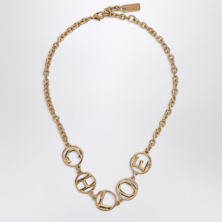 Jewelry TU Chloé Script Vintage Gold choker Brand