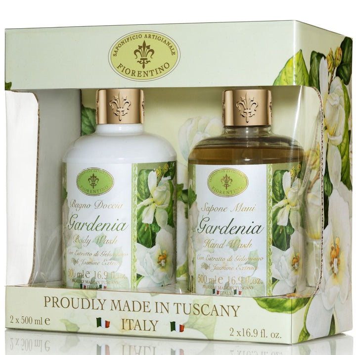 Saponificio Artigianale Fiorentino Liquid Hand Soap Saponificio Artigianale Fiorentino Gardenia Body &amp; Hand Wash Luxury Soap 2pcs Brand
