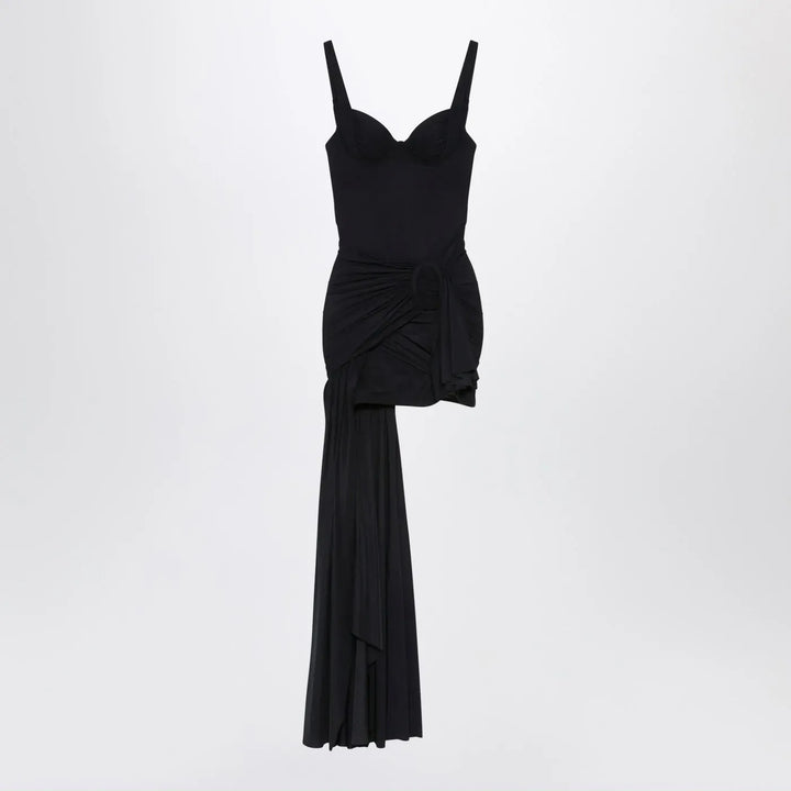Balenciaga - Black draped mini dress in jersey Brand Mini Dress 34  FR