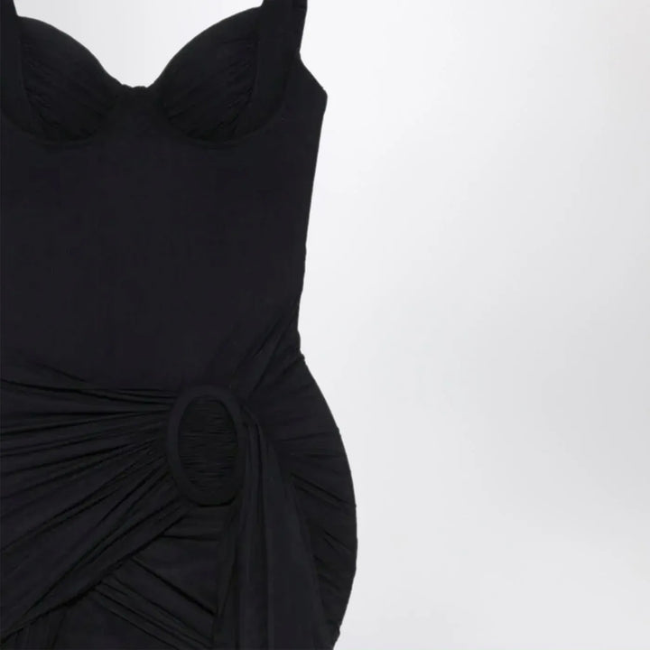 Balenciaga - Black draped mini dress in jersey Brand Mini Dress 34  FR