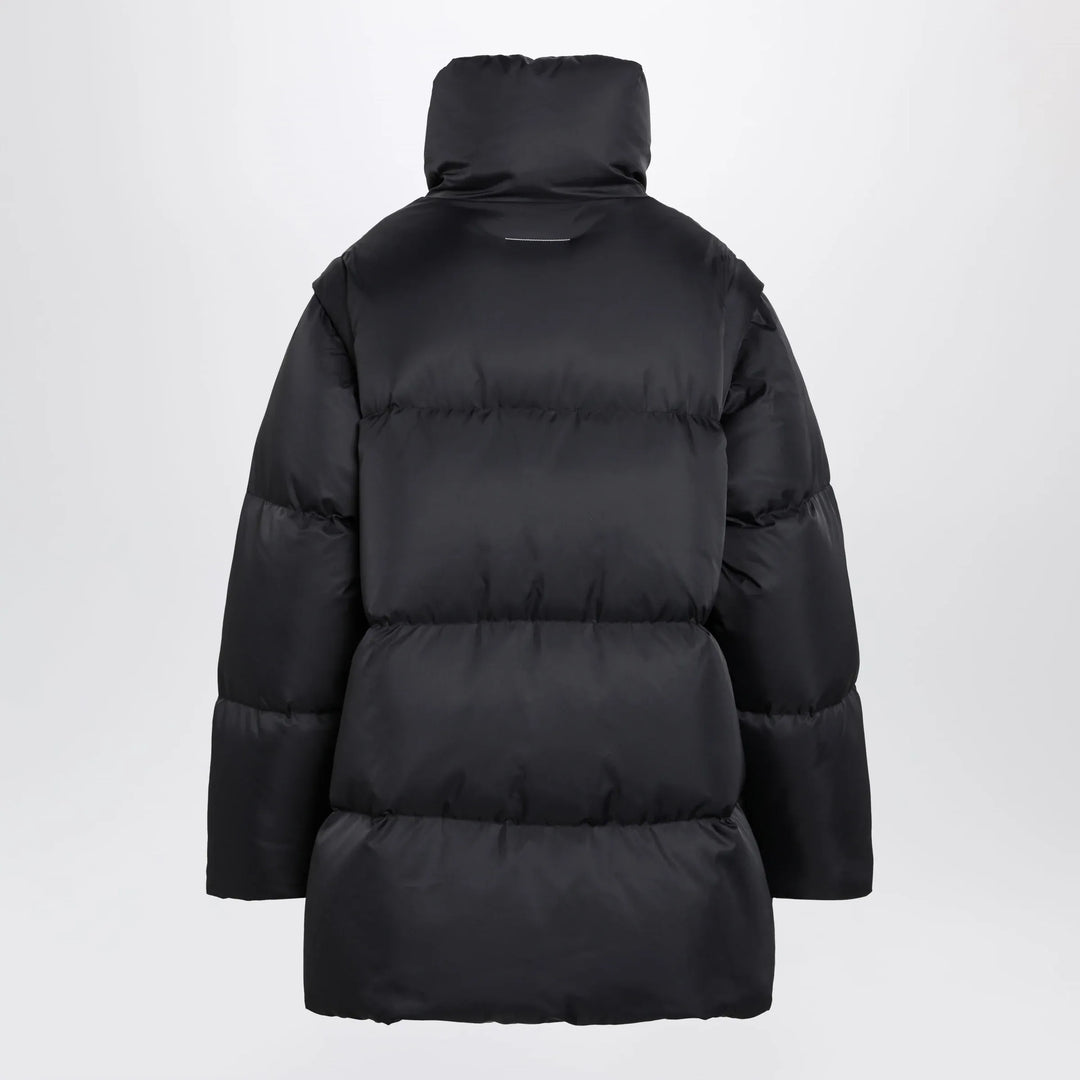 MM6 Maison Margiela - Nylon puffer jacket with detachable sleeves in black Brand