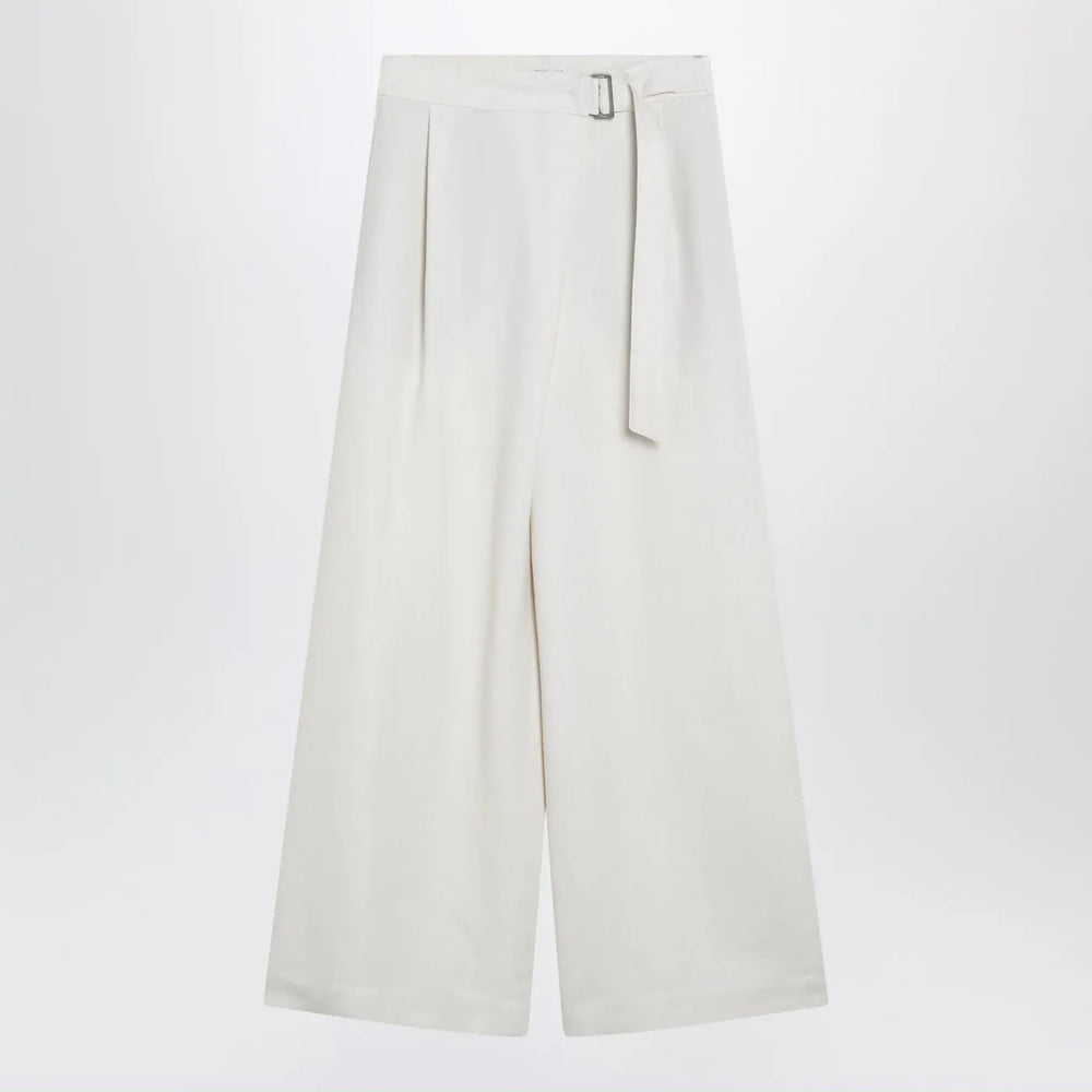 Brunello Cucinelli - Ecru sartorial wrap trousers Brand Pants 42  IT