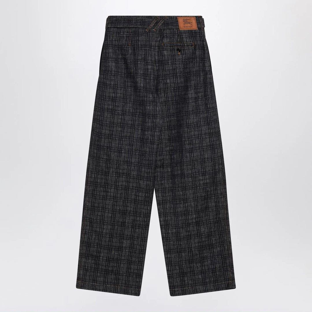 Burberry - Indigo jeans in Check pattern denim Brand Pants