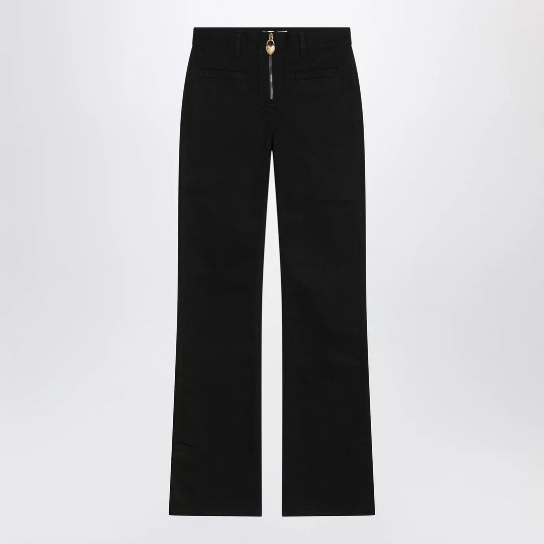 Chloé - Black slim jeans with charm zip Brand Pants 29