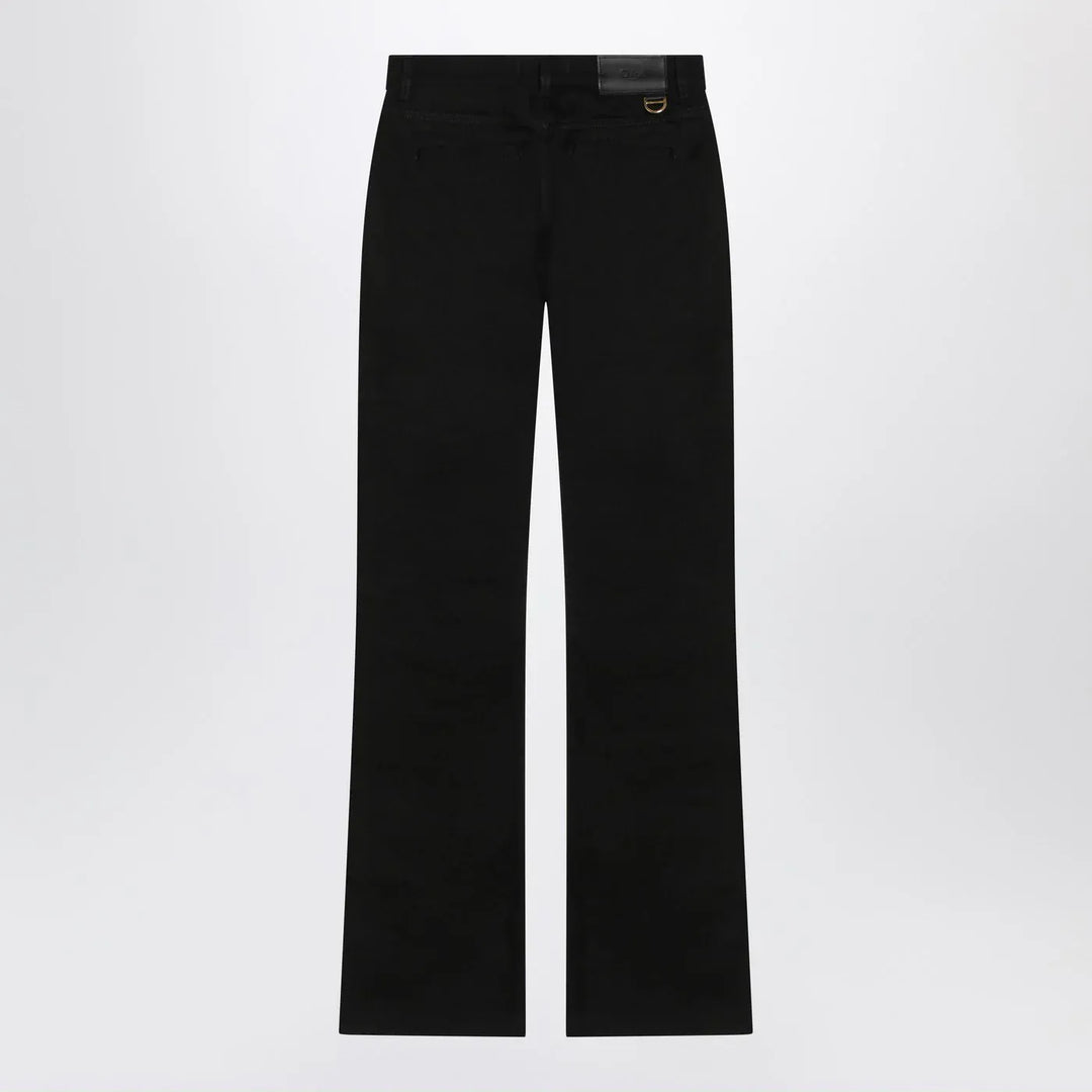 Chloé - Black slim jeans with charm zip Brand Pants 29