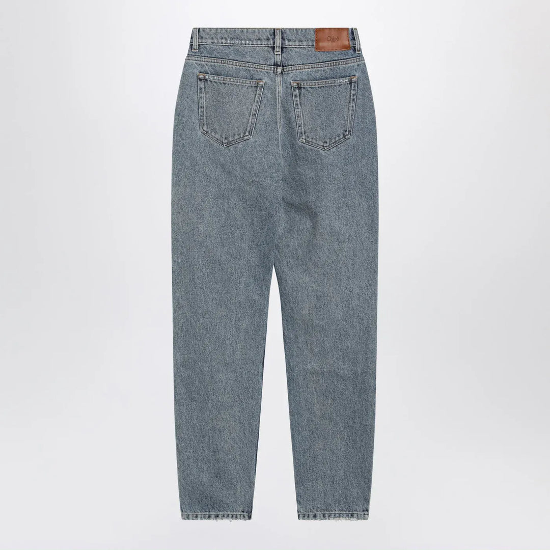 Chloé - Light indigo high-waisted tapered jeans Brand Pants