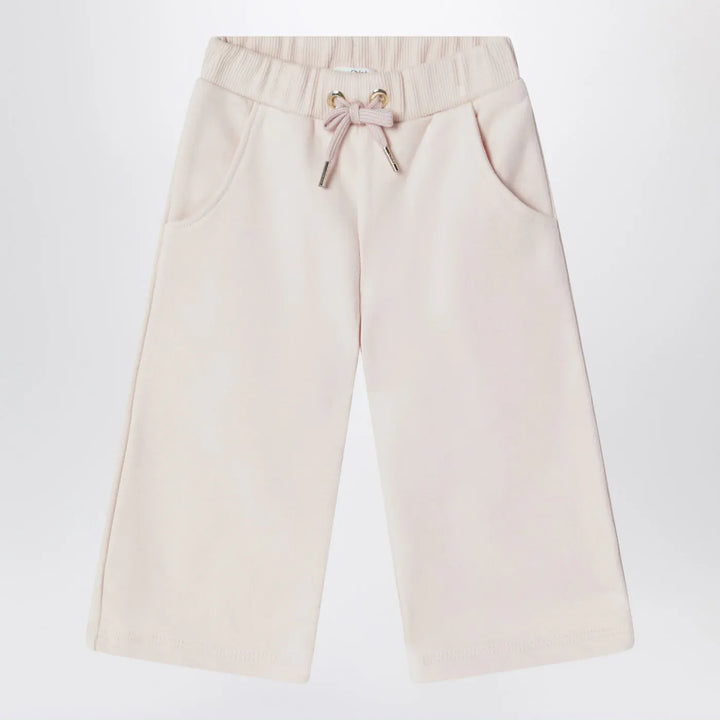 Chloé - Petal pink cotton trousers Brand Pants 2Y