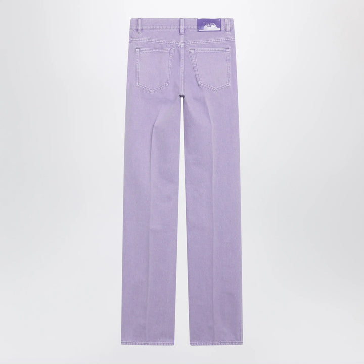 Chloé - Straight jeans in lavender organic cotton denim Brand Pants