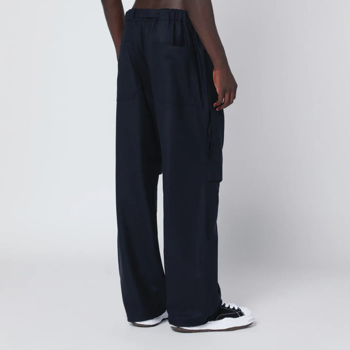 DARKPARK - Blue track pants in wool Brand Pants