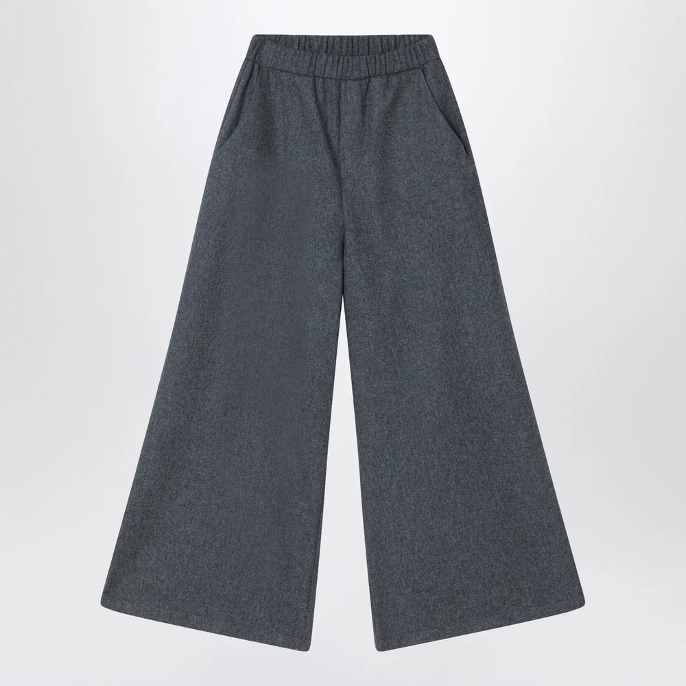 Douuod - Gray wool-blend trousers Brand Pants 4