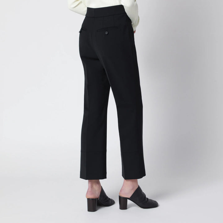 Entire Studios - Black wool-blend flared cropped trousers Brand Pants