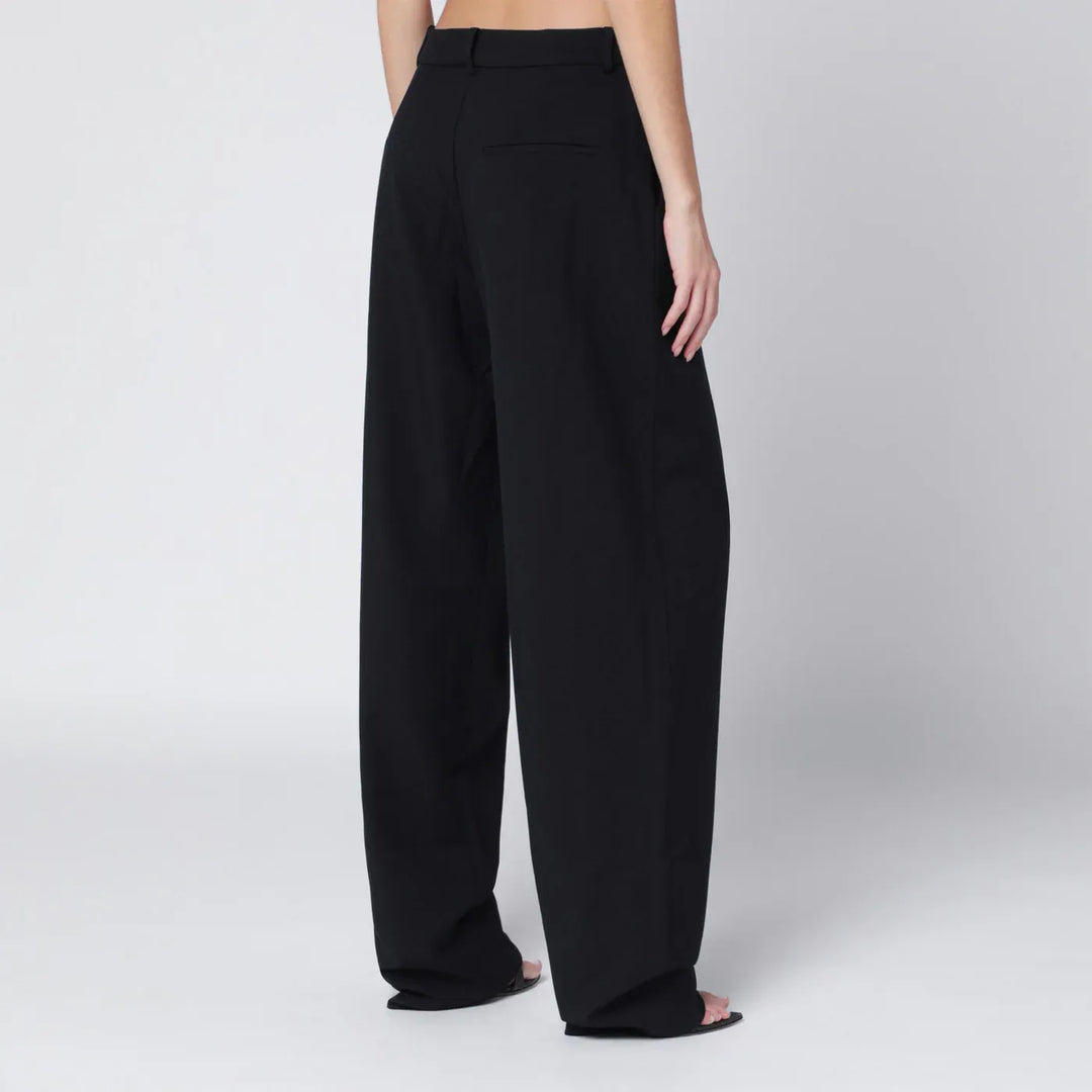 Francesco Murano - Black pants with darts Brand Pants 44  IT