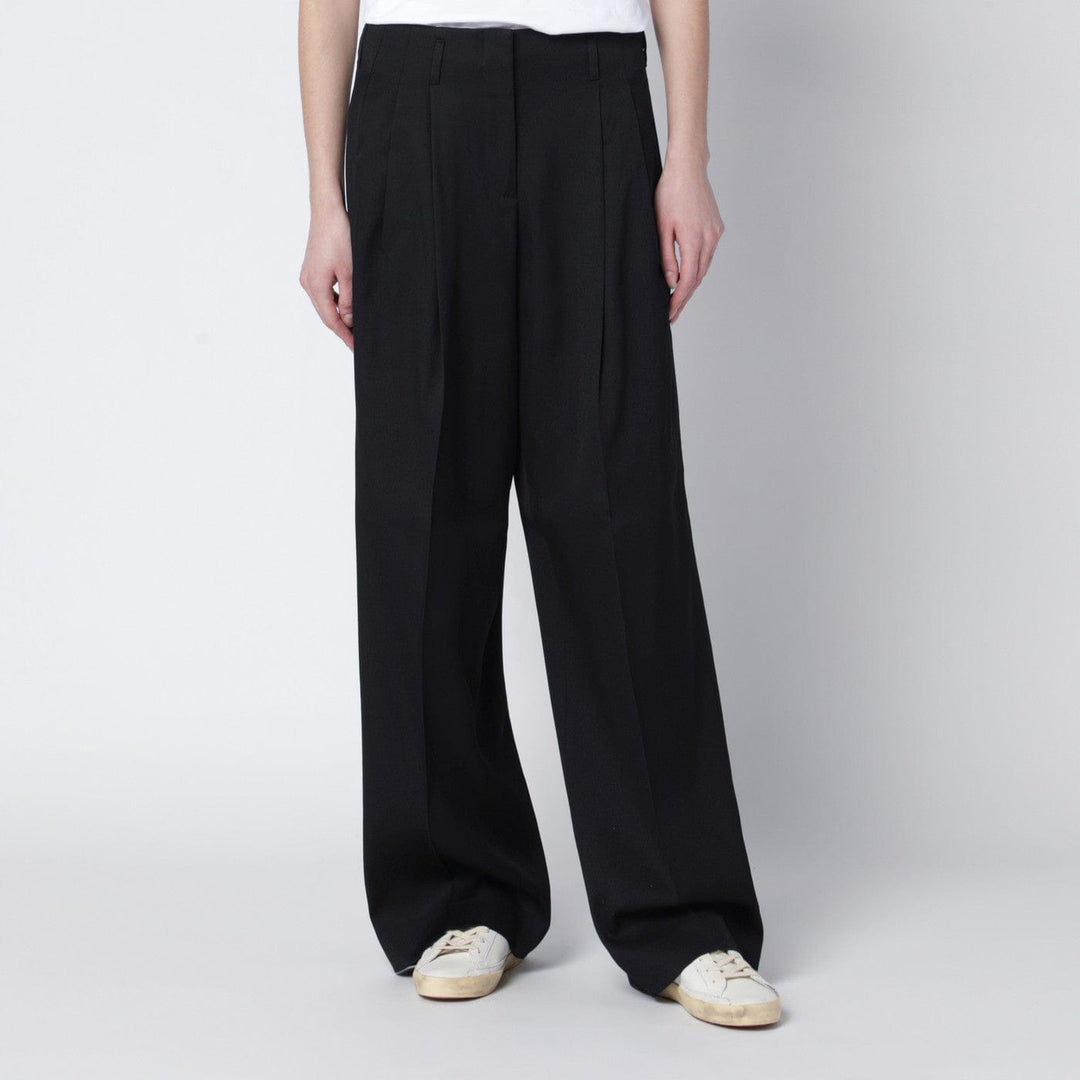 Pants Golden Goose - Wide black wool trousers Brand