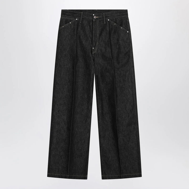 LEMAIRE - Slate-colored jeans with studs Brand Pants 48 IT