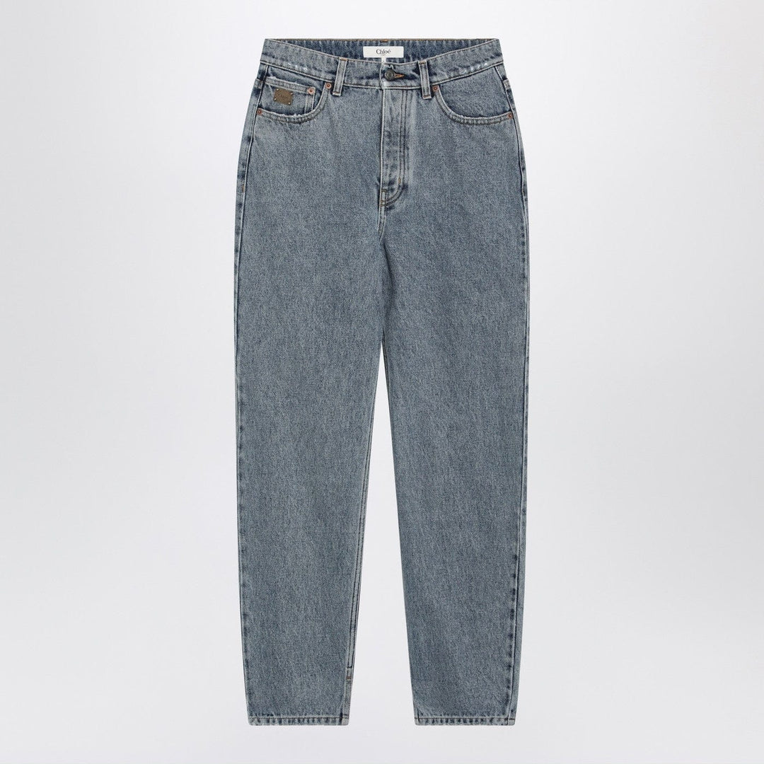 Pants Light indigo high-waisted tapered jeans Brand