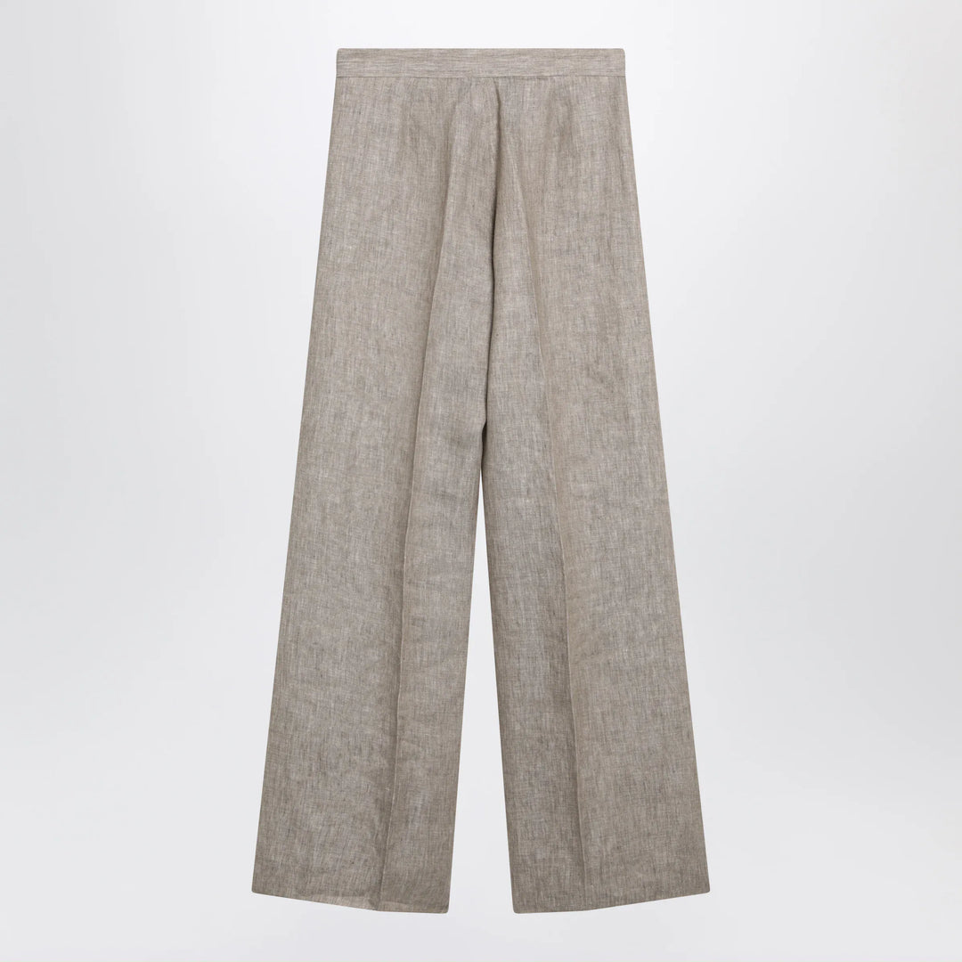 Max Mara - Beige chevron linen trousers Brand Pants