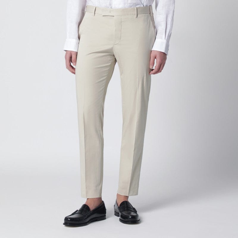 Pants PT Torino - Beige slim-fit cotton-blend trousers - 50 IT Brand
