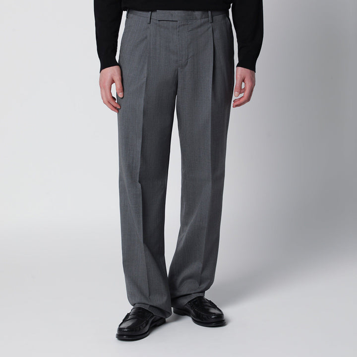 Pants PT Torino - Grey Pants in Virgin Wool Brand