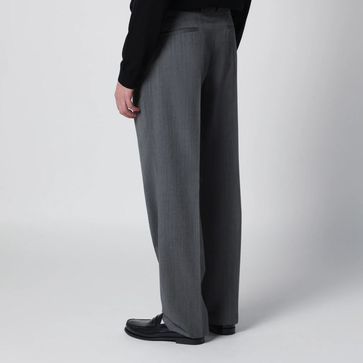 PT Torino - Grey Pants in Virgin Wool Brand Pants