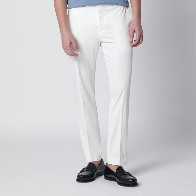 Pants PT Torino - White slim-fit cotton-blend trousers - 54 IT Brand