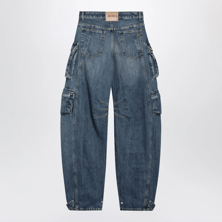 The Attico - Fern washed blue cargo trousers Brand Pants