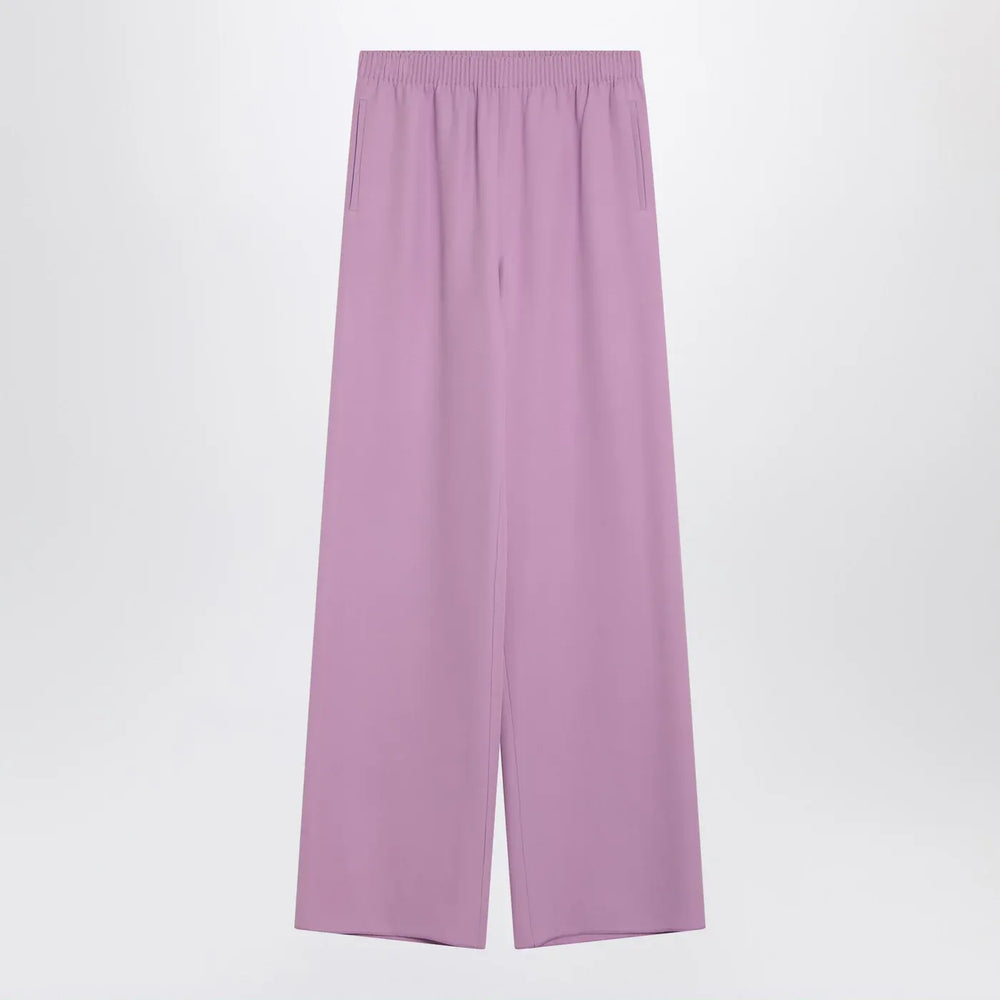Valentino - Wide lilac pink silk pants Brand Pants 38  IT
