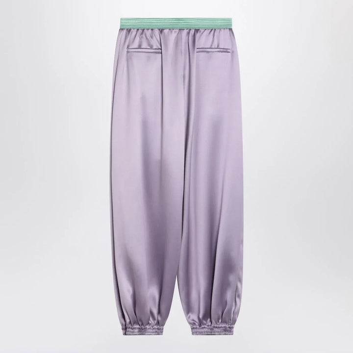 Valentino - Wide lilac silk pants Brand Pants 40  IT