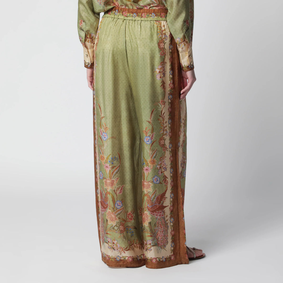 ZIMMERMANN - Indra Relaxed trousers with floral print Brand Pants