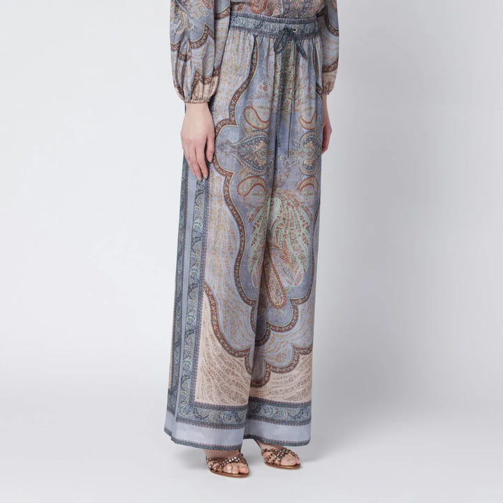 ZIMMERMANN - Wanderlust trousers with tapestry print Brand Pants