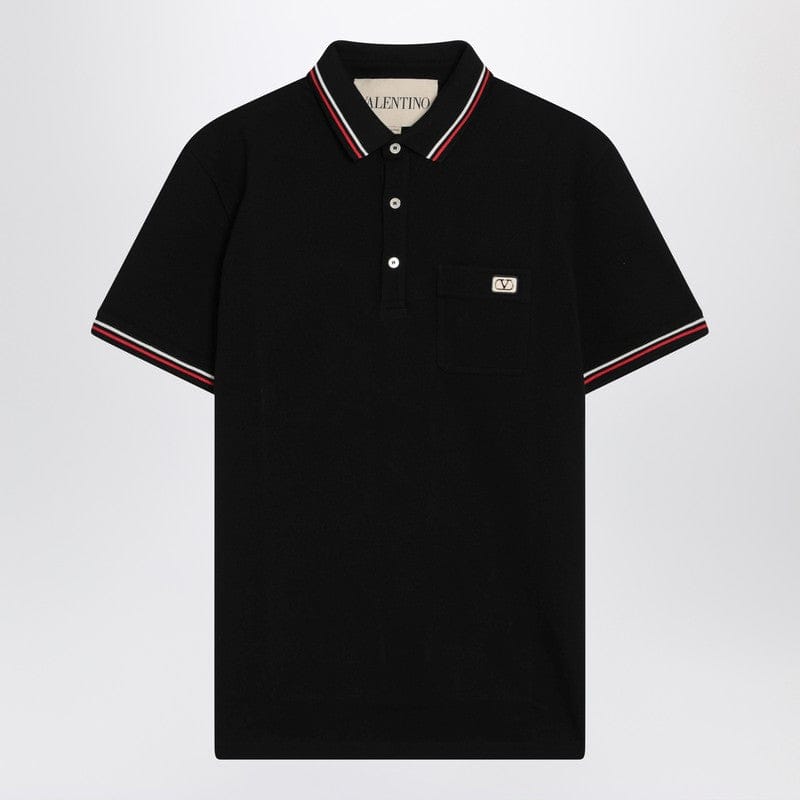 Shirts &amp; Tops Valentino - Black polo shirt with Vlogo Signature - L Brand