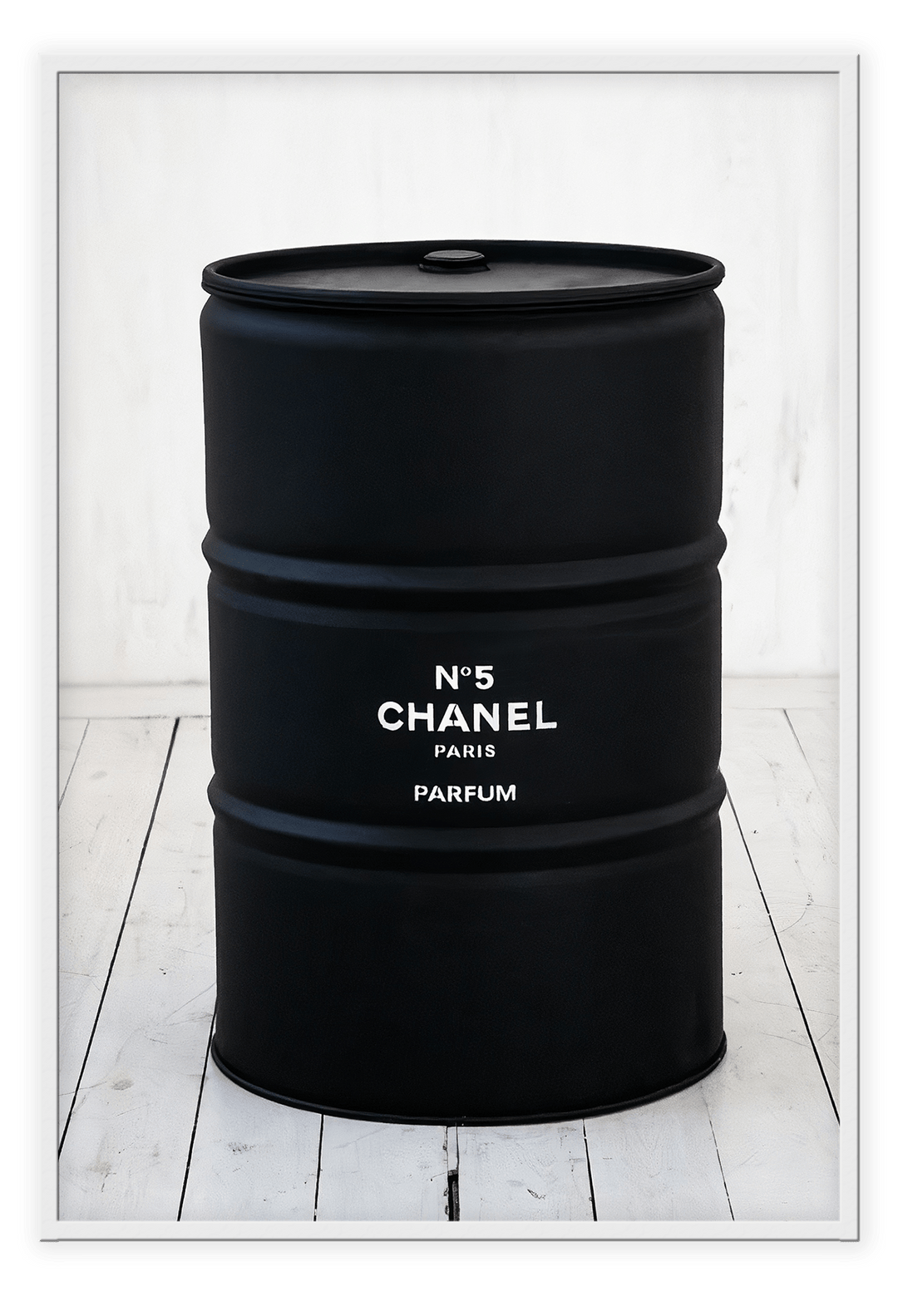 Canvas Print 50x70cm / White N5 Fashion Barrel N5 Fashion Barrel Wall Art : Ready to hang framed artwork. Brand
