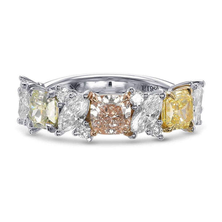 Multicolor Extraordinary Diamond Cluster Ring Brand Ring