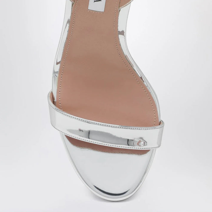 Aquazzura - So Nude 85 Silver Sandals Brand Sandals