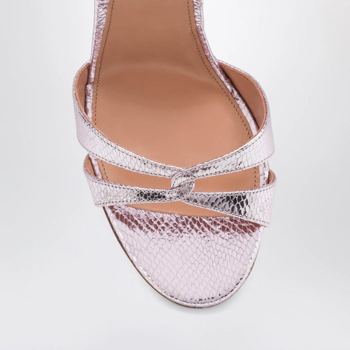 Aquazzura - You and I sandals in light blue metallic leather Brand Sandals