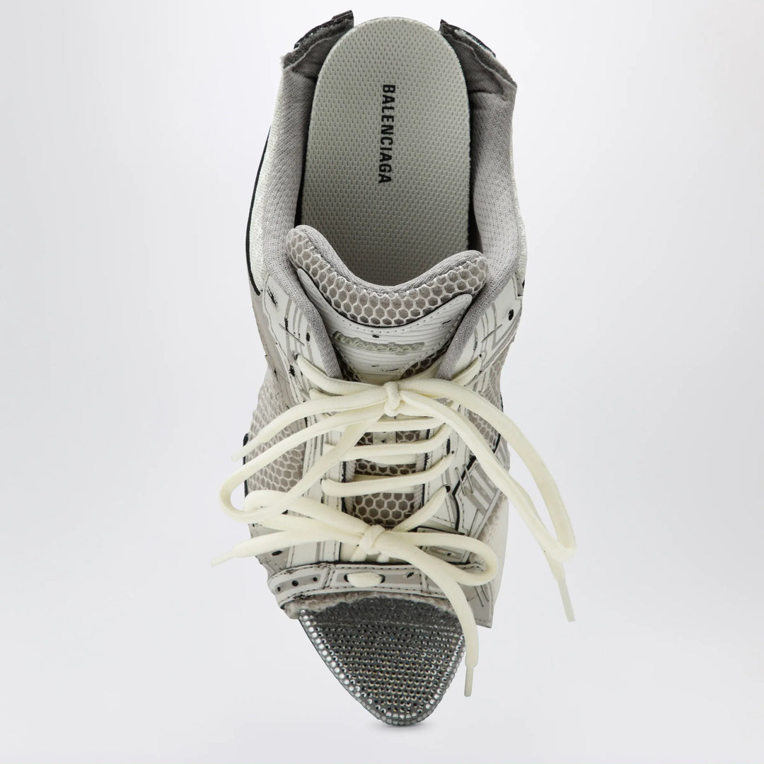 Balenciaga - Stapler grey heeled sandals with distressed effect Brand Sandals