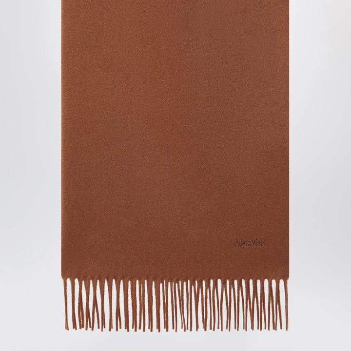 Max Mara - Leather-brown cashmere scarf Brand Scarves &amp; Shawls U