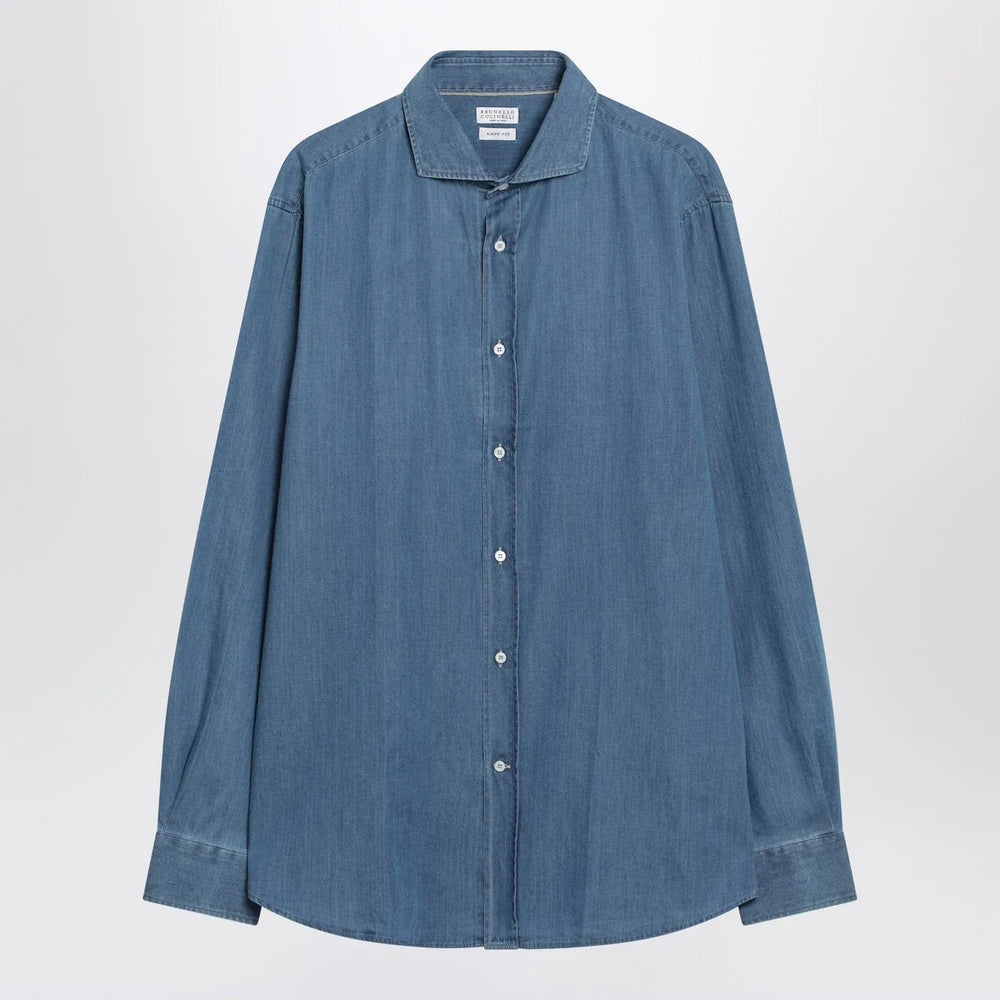 Brunello Cucinelli - Light blue Easy Fit denim shirt Brand Shirt M
