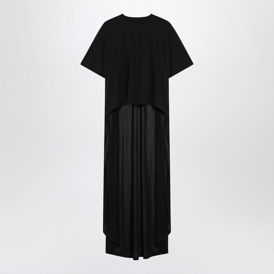 Shirts &amp; Tops Balenciaga - Black maxi train T-shirt in cotton jersey Brand