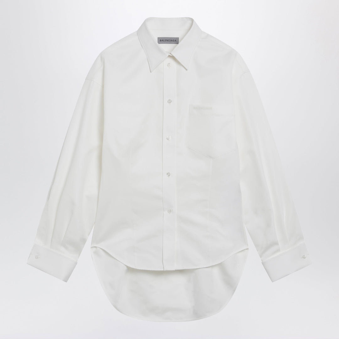 Shirts &amp; Tops Balenciaga - Cocoon shirt in cotton and silk poplin, white Brand